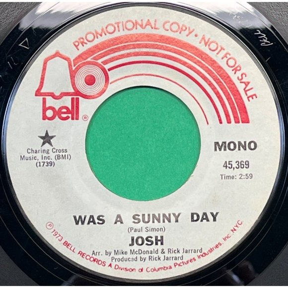 Josh Was A Sunny Day 45 Rock Promo Bell 45-369 - Picture 2 of 4